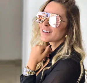 Rose Mirrored "Lena" Aviators