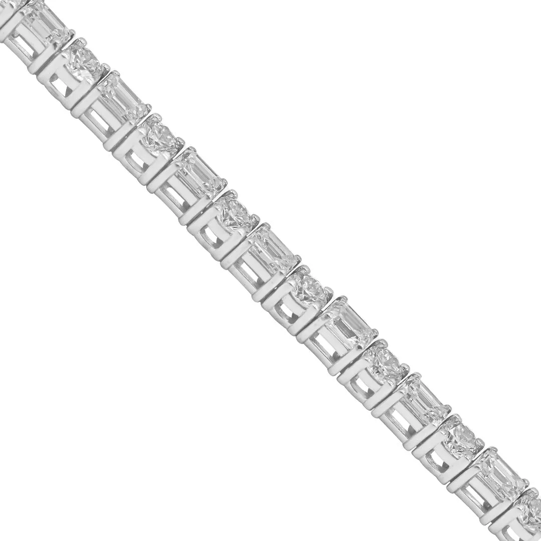 Round & Emerald Tennis Bracelet