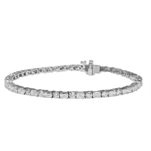 Round & Emerald Tennis Bracelet