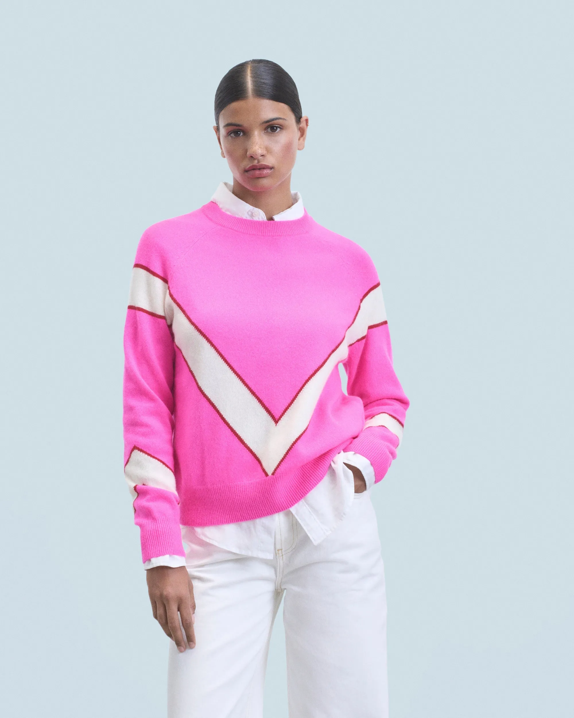 Round Neck Sweater (H24 / WOMEN / Utopic Pink)