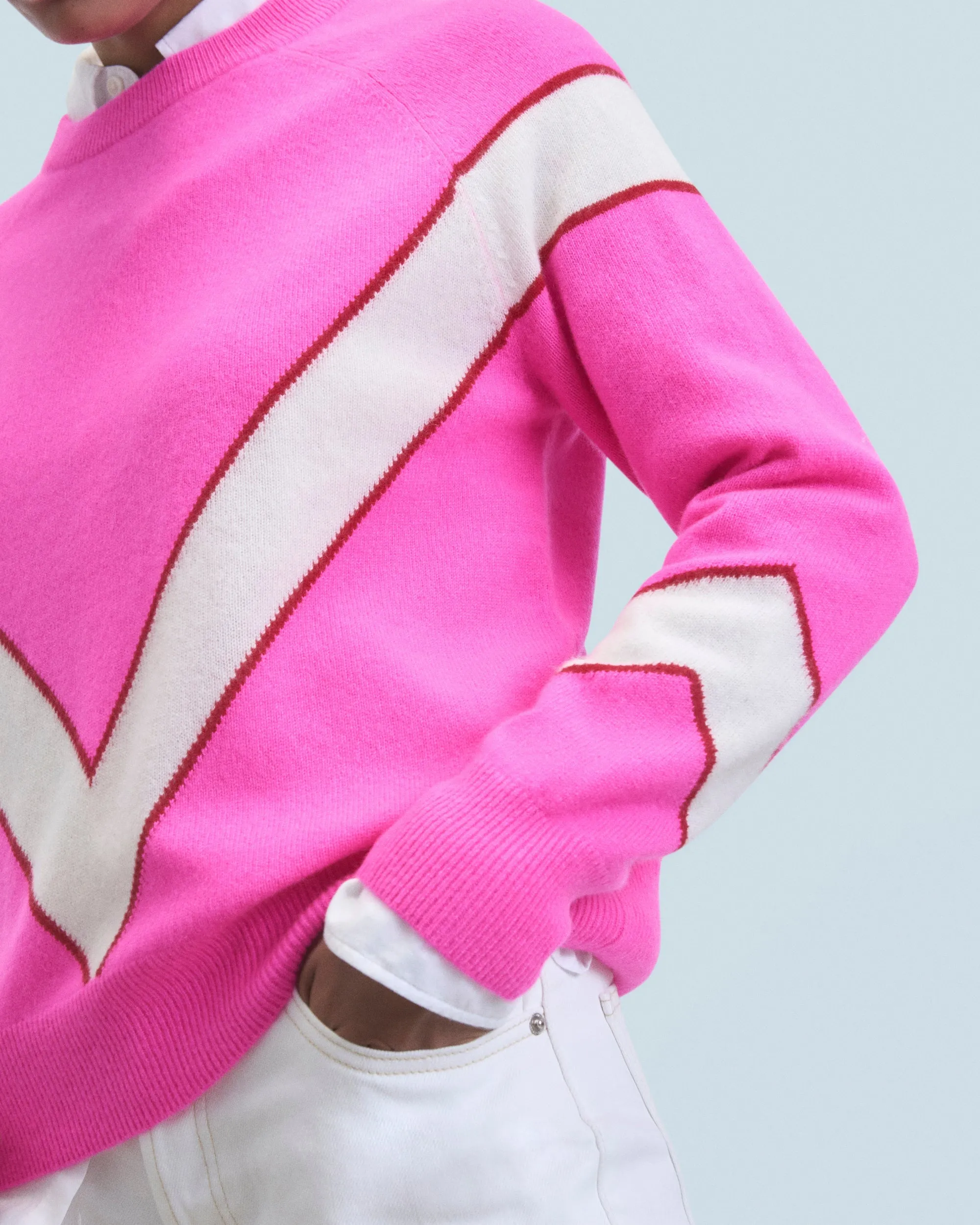 Round Neck Sweater (H24 / WOMEN / Utopic Pink)