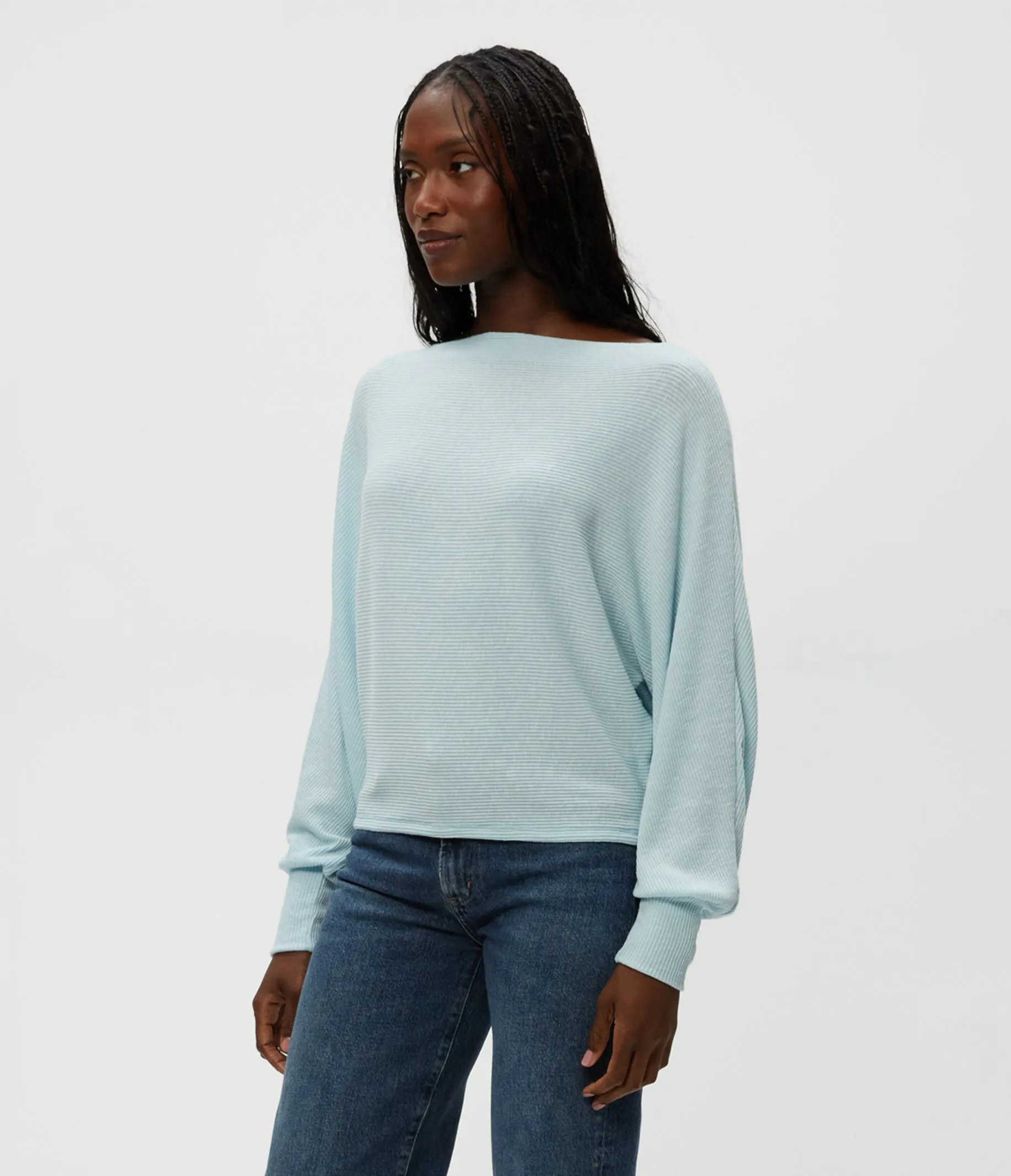 Roxy Balloon Sleeve Ribbed Top
