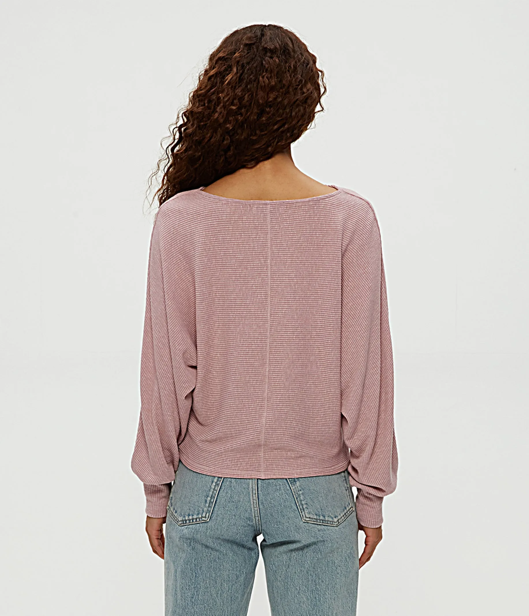 Roxy Balloon Sleeve Ribbed Top