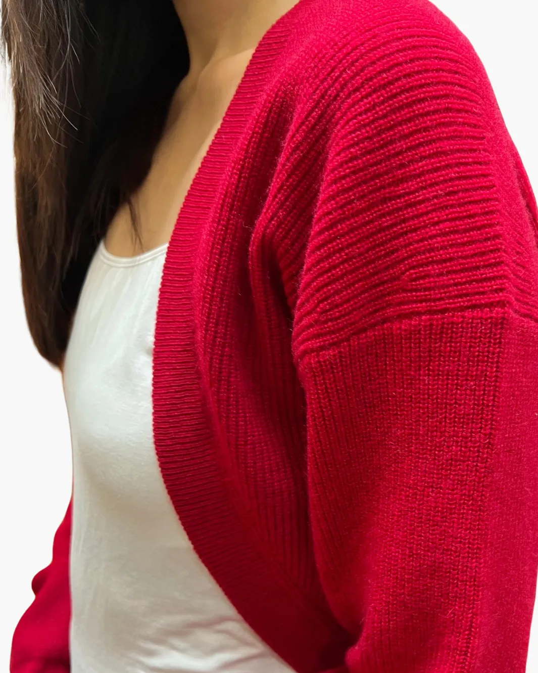SHAKER SHRUG IN RUBY