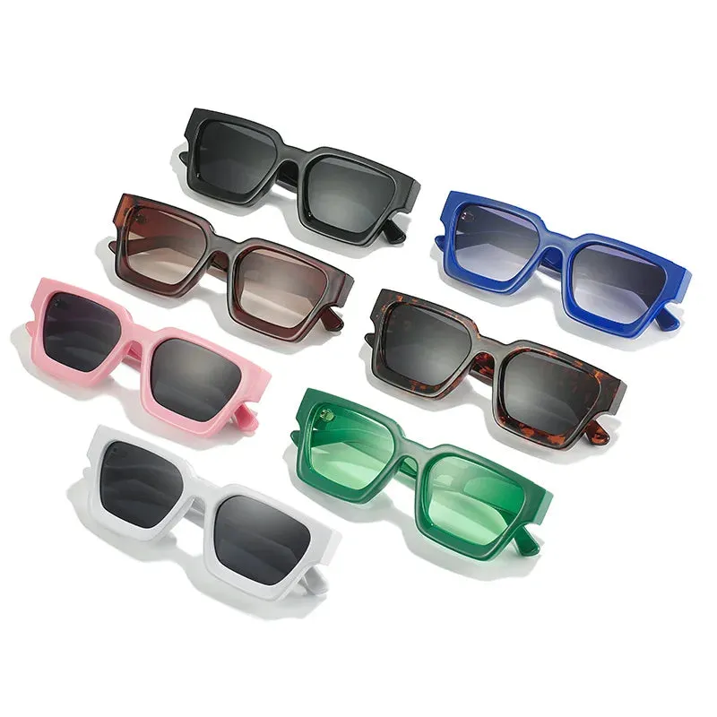 SHAUNA Popular Square Sunglasses for Men and Women