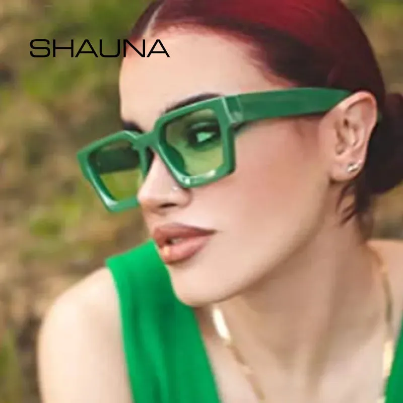 SHAUNA Popular Square Sunglasses for Men and Women