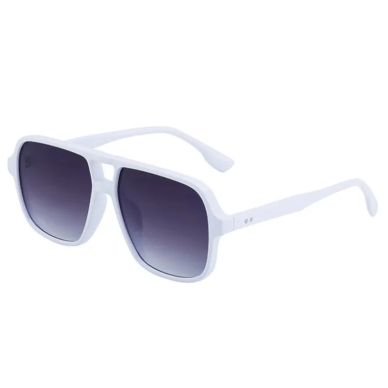 SHAUNA Retro Square Gradient Sunglasses