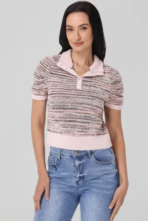 SHELBY: OMBRE MOCKNECK COTTON SWEATER