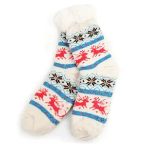 Sherpa Fleece Lining Christmas Slipper Socks