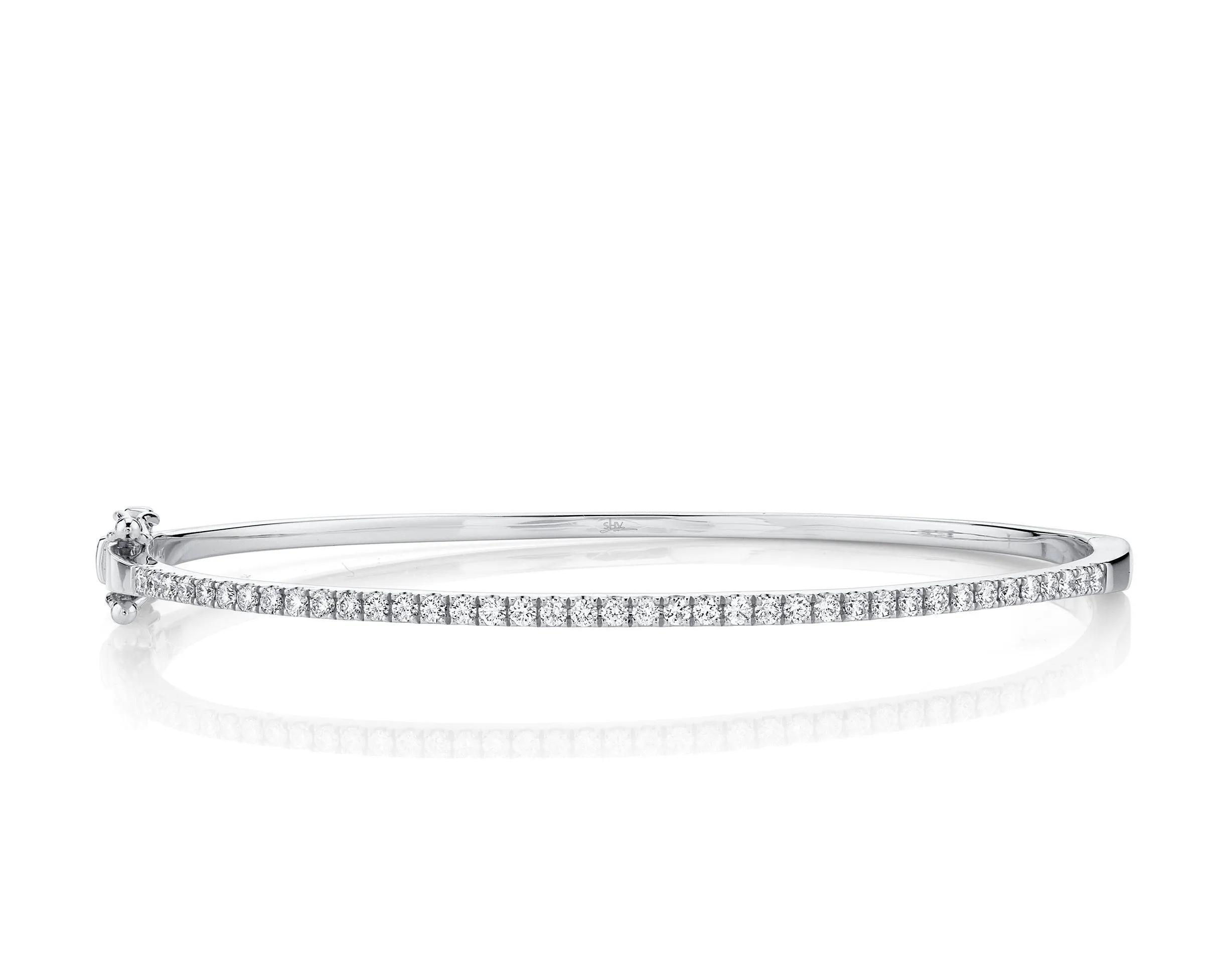 Shy Creation Single Row Diamond Bangle Bracelet