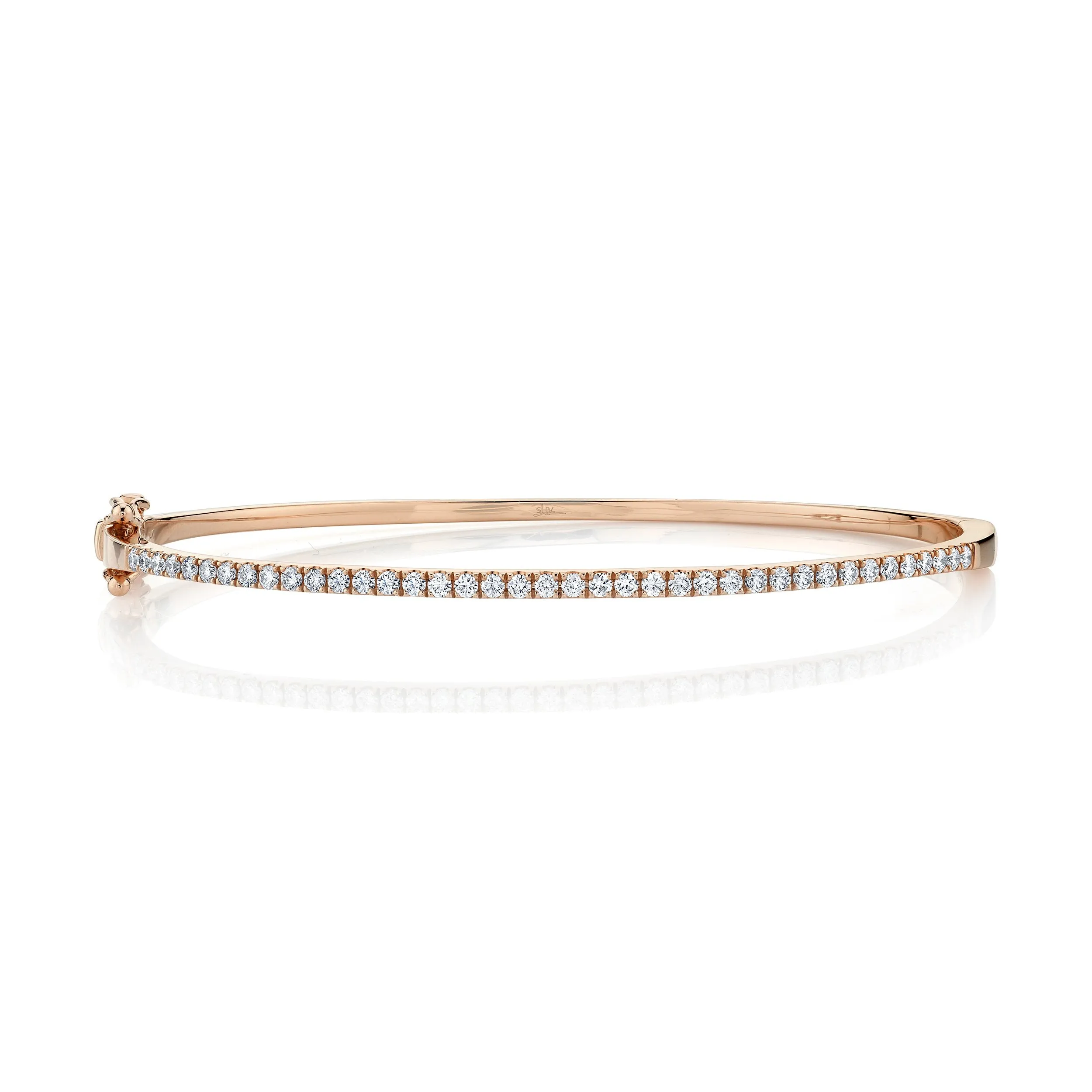 Shy Creation Single Row Diamond Bangle Bracelet