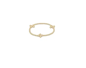 Signature Cross Gold Pattern 2.5 Bead Bracelet with Classic Signature Beaded Cross in 4MM Beads