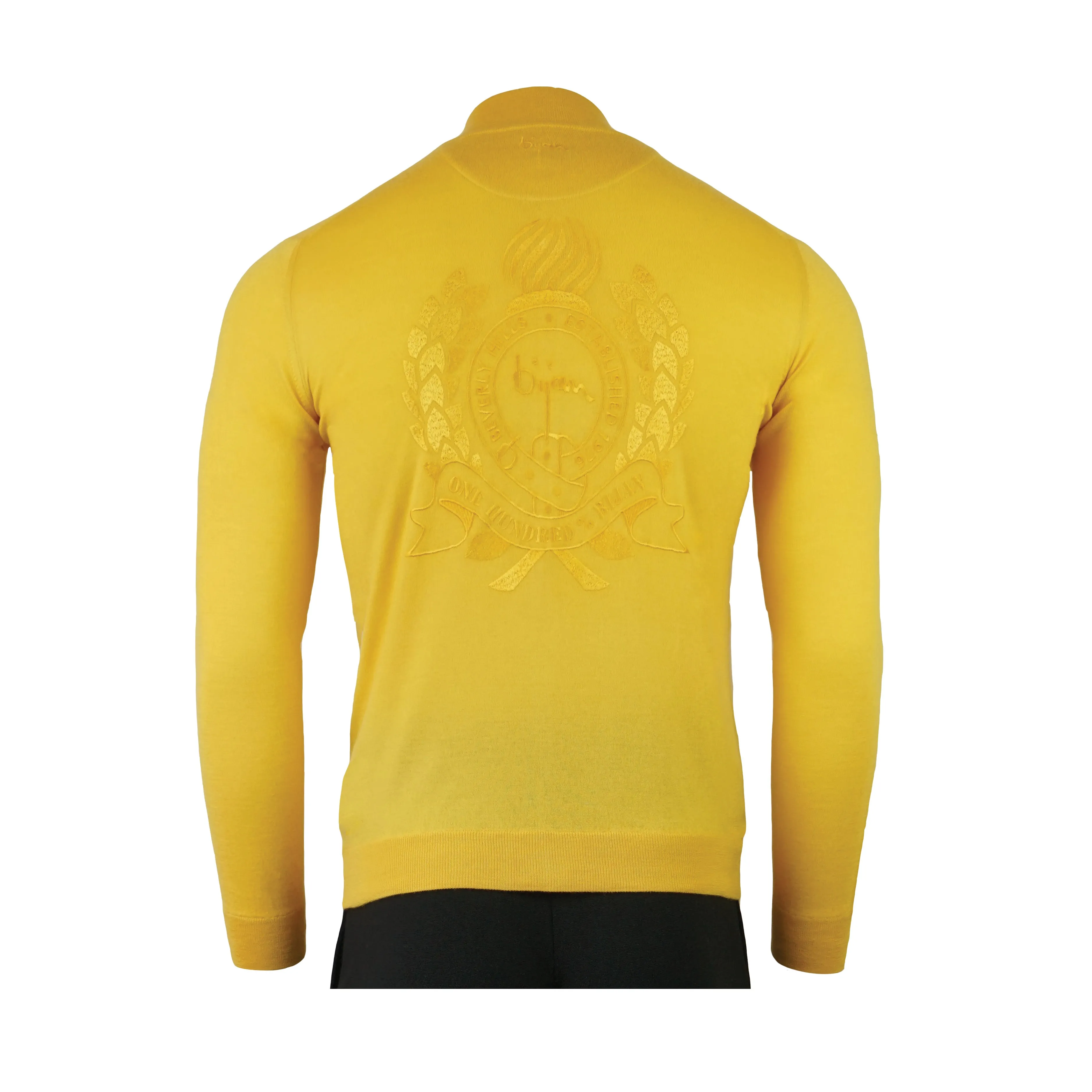 Silk and Cashmere Yellow Cardigan