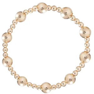 Sincerity Pattern 6mm Bead Bracelet- Gold