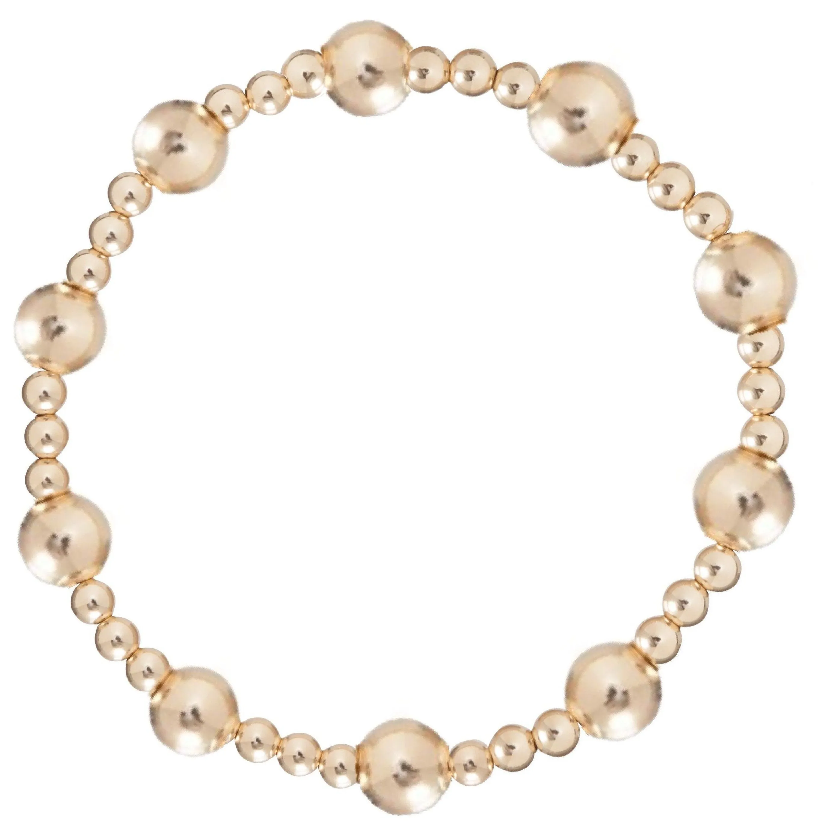Sincerity Pattern 6mm Bead Bracelet- Gold