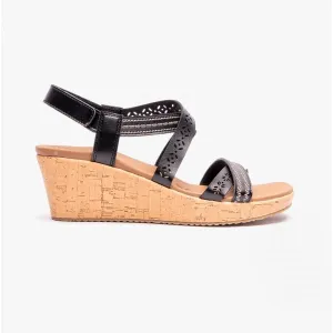 Skechers 119339/BLK 119339 BEVERLEE - DELICATE GLOW Womens Sandals Black