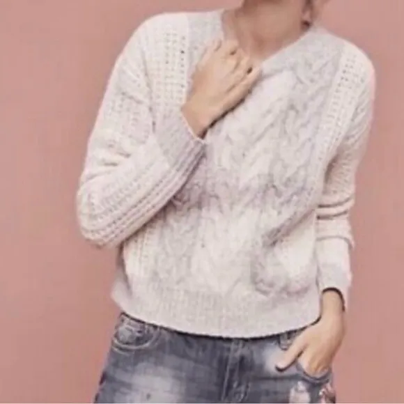 Sleeping on Snow for Anthropologie | Women’s cream/grey alpaca blend sweater, S