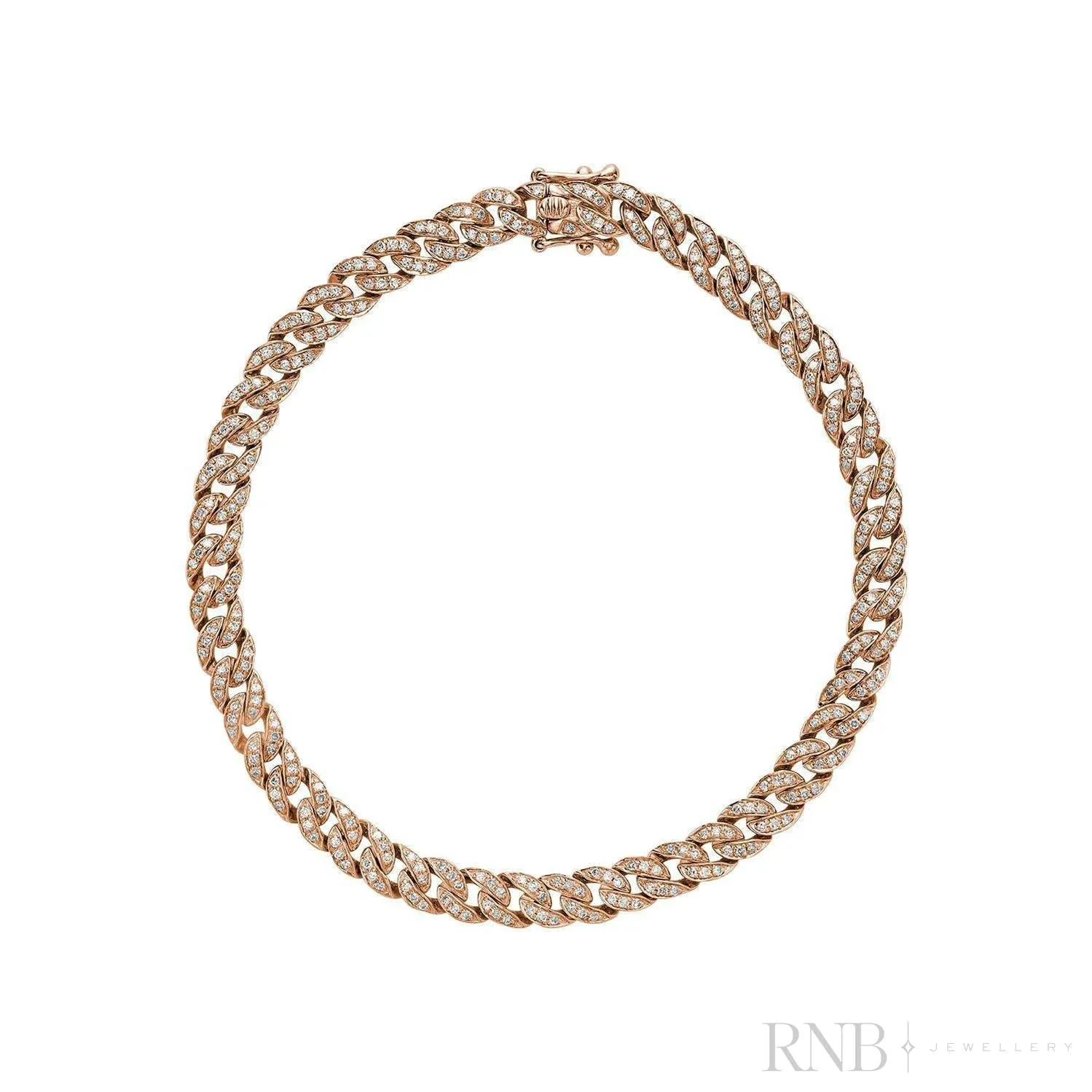Small Diamond Cuban Link Bracelet