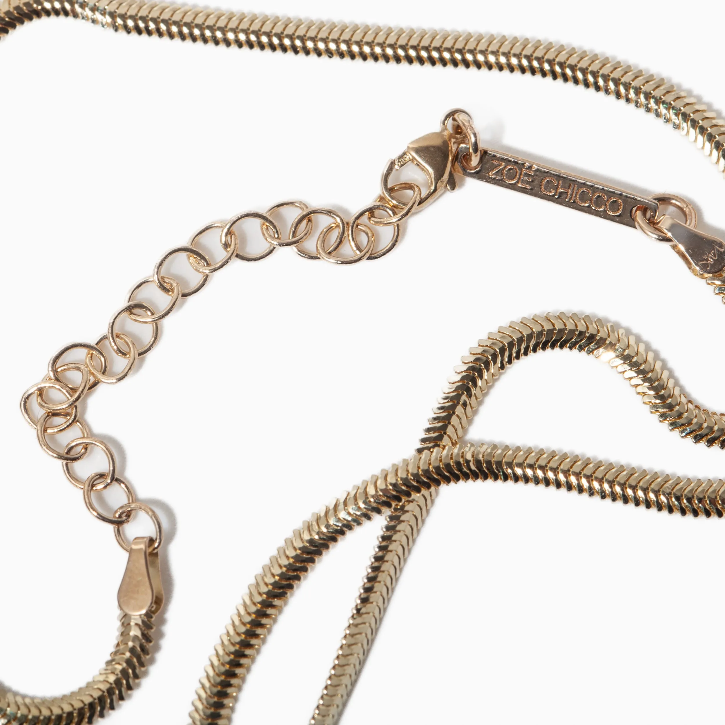Small Oval Snake Chain Necklace