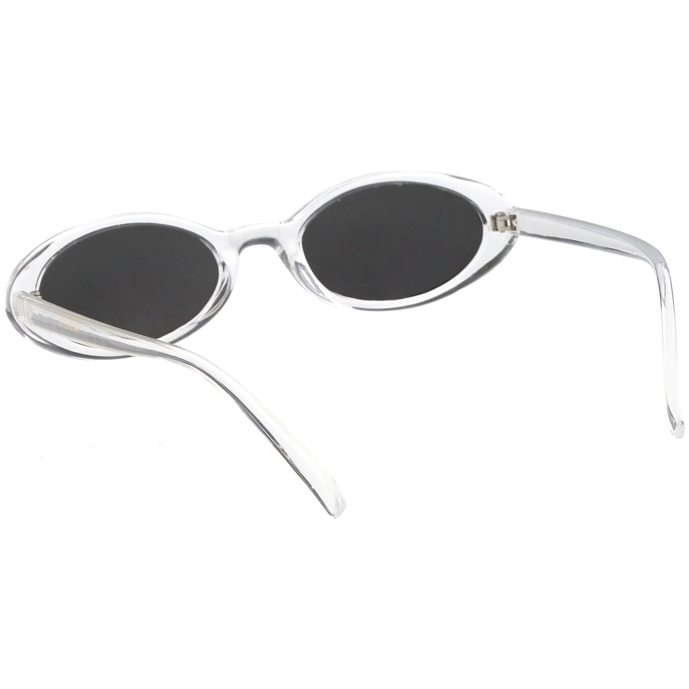 Small Retro 1990's Transparent Mirrored Lens Sunglasses C698