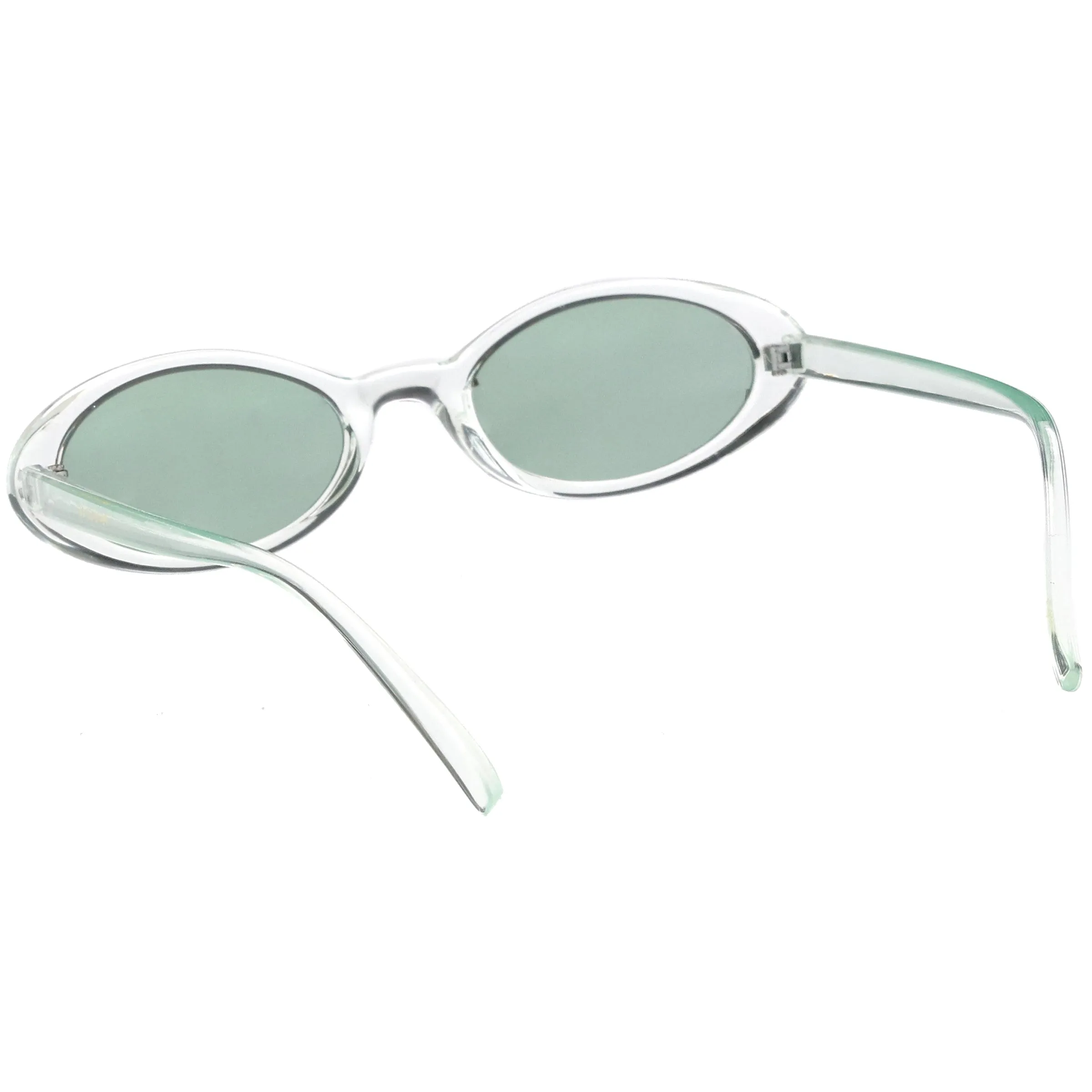 Small Retro 1990's Transparent Mirrored Lens Sunglasses C698