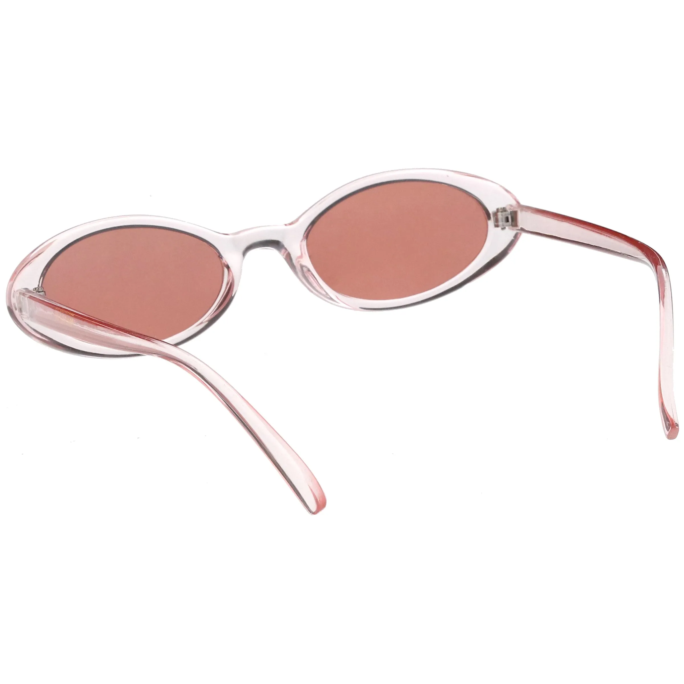 Small Retro 1990's Transparent Mirrored Lens Sunglasses C698
