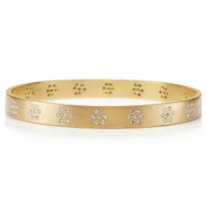 Snowdrop "Yamuna" Diamond Bangle in 20K Peach Gold