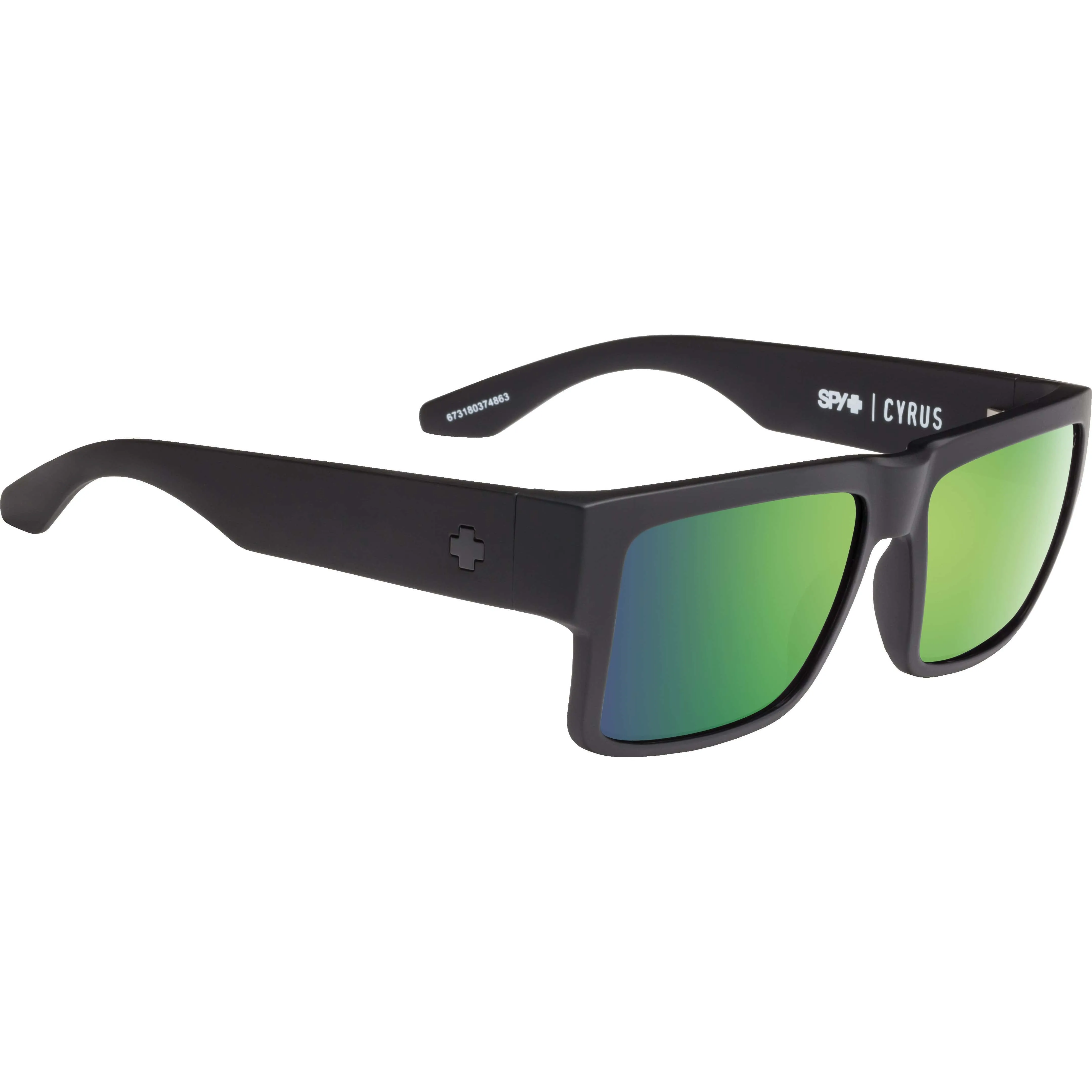 SPY CYRUS Polarized Sunglasses, Happy Lens - Matte Black