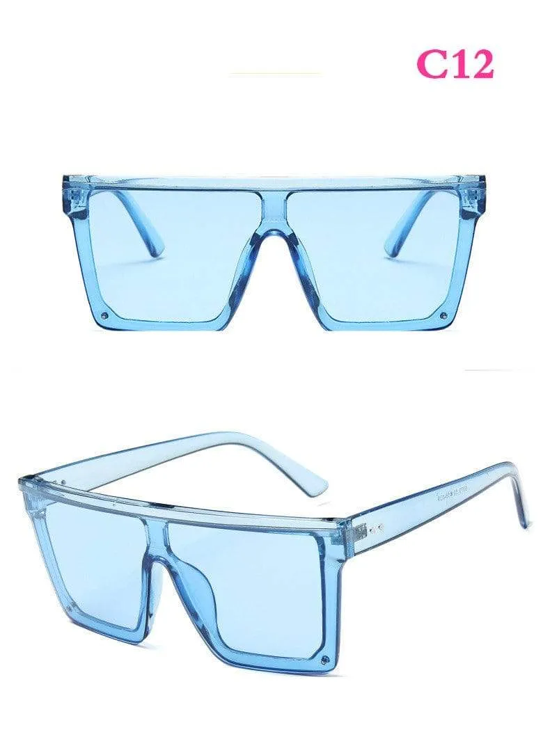 Square Oversized Sunglasses Women Gradient Glasses Women Luxury Brand Designer Outdoor Ladies UV400 Eyeglasses