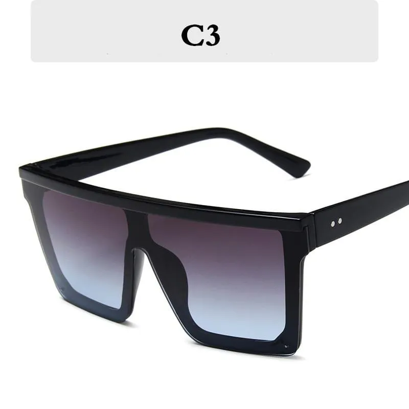 Square Oversized Sunglasses Women Gradient Glasses Women Luxury Brand Designer Outdoor Ladies UV400 Eyeglasses