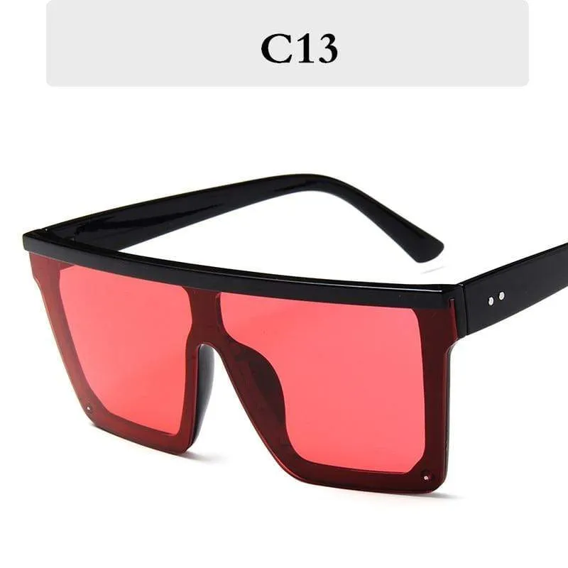 Square Oversized Sunglasses Women Gradient Glasses Women Luxury Brand Designer Outdoor Ladies UV400 Eyeglasses