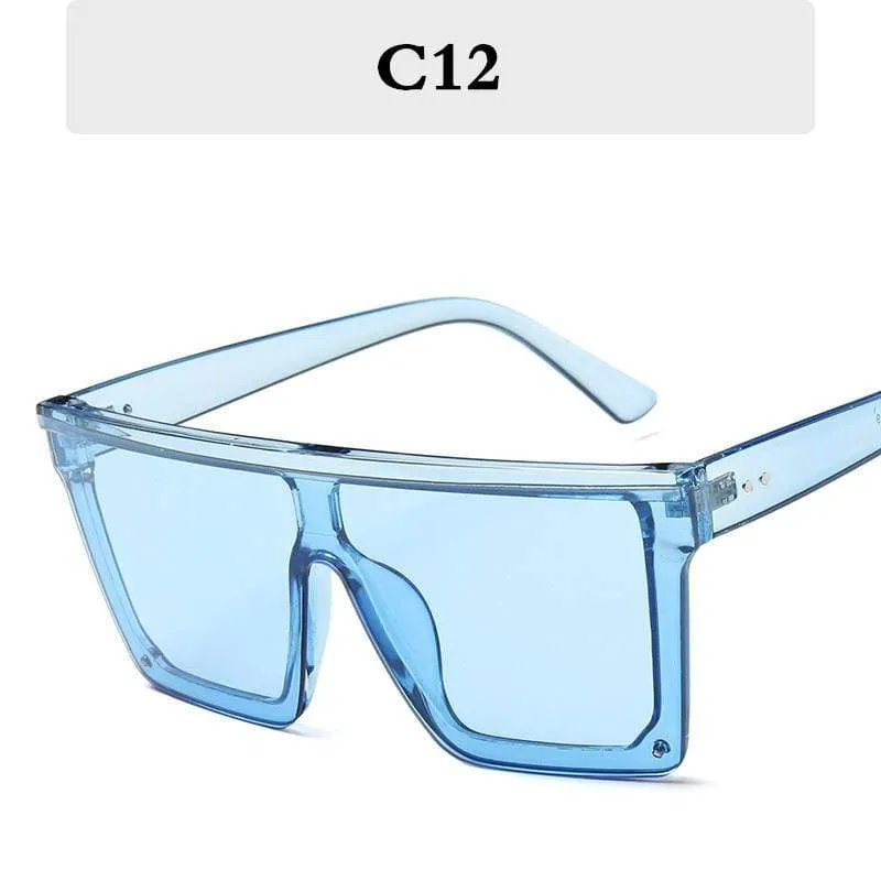 Square Oversized Sunglasses Women Gradient Glasses Women Luxury Brand Designer Outdoor Ladies UV400 Eyeglasses