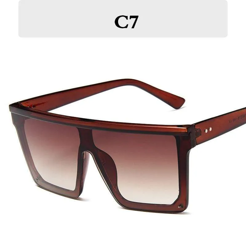 Square Oversized Sunglasses Women Gradient Glasses Women Luxury Brand Designer Outdoor Ladies UV400 Eyeglasses