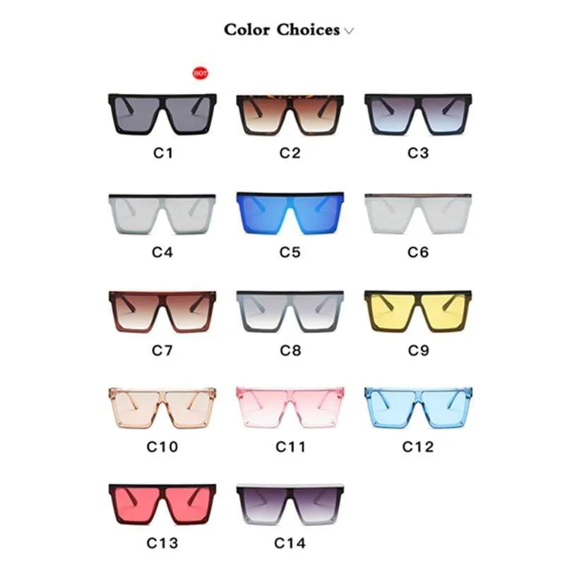 Square Oversized Sunglasses Women Gradient Glasses Women Luxury Brand Designer Outdoor Ladies UV400 Eyeglasses