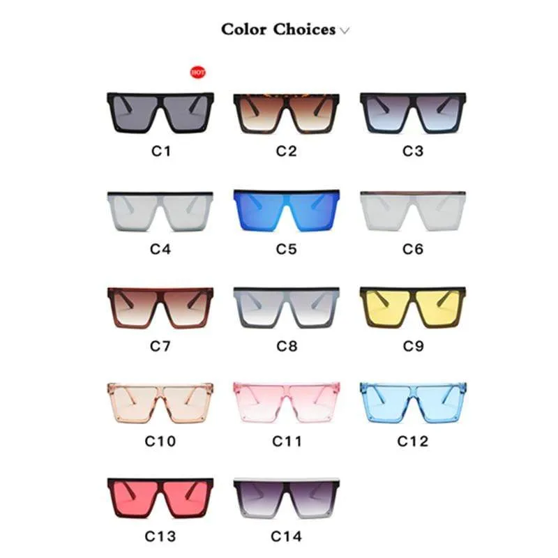 Square Oversized Sunglasses Women Gradient Glasses Women Luxury Brand Designer Outdoor Ladies UV400 Eyeglasses