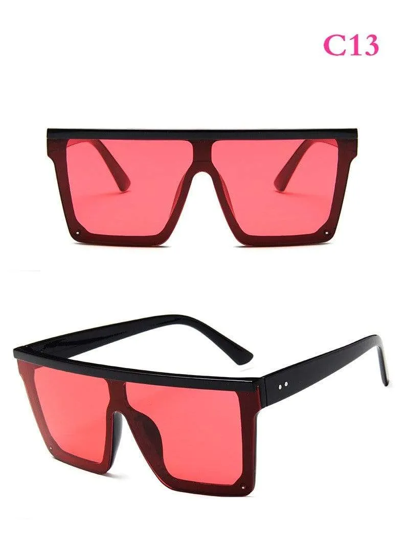 Square Oversized Sunglasses Women Gradient Glasses Women Luxury Brand Designer Outdoor Ladies UV400 Eyeglasses