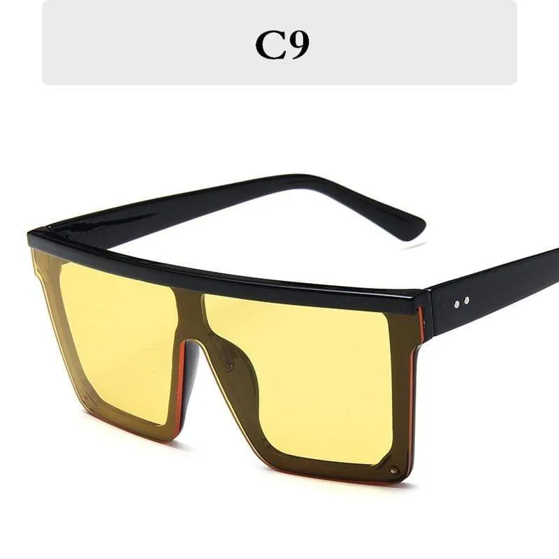 Square Oversized Sunglasses Women Gradient Glasses Women Luxury Brand Designer Outdoor Ladies UV400 Eyeglasses