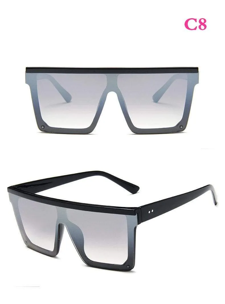 Square Oversized Sunglasses Women Gradient Glasses Women Luxury Brand Designer Outdoor Ladies UV400 Eyeglasses