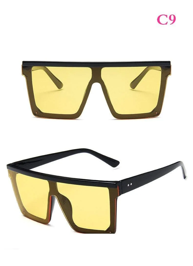 Square Oversized Sunglasses Women Gradient Glasses Women Luxury Brand Designer Outdoor Ladies UV400 Eyeglasses