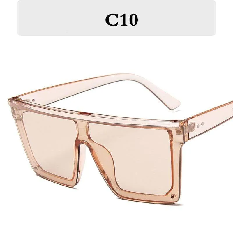 Square Oversized Sunglasses Women Gradient Glasses Women Luxury Brand Designer Outdoor Ladies UV400 Eyeglasses
