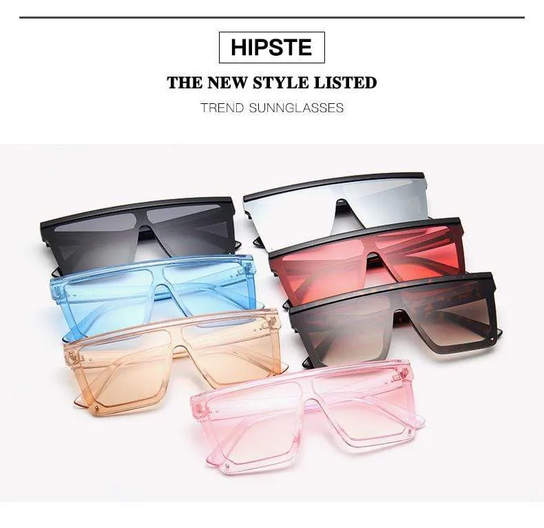 Square Oversized Sunglasses Women Gradient Glasses Women Luxury Brand Designer Outdoor Ladies UV400 Eyeglasses