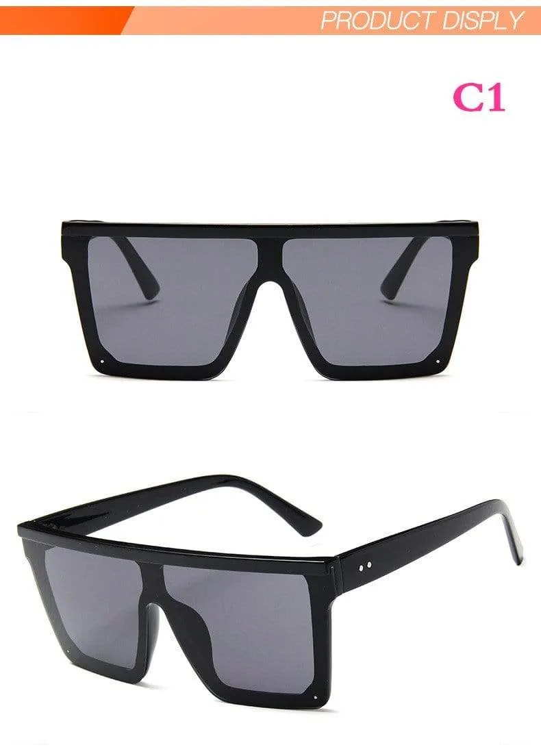 Square Oversized Sunglasses Women Gradient Glasses Women Luxury Brand Designer Outdoor Ladies UV400 Eyeglasses