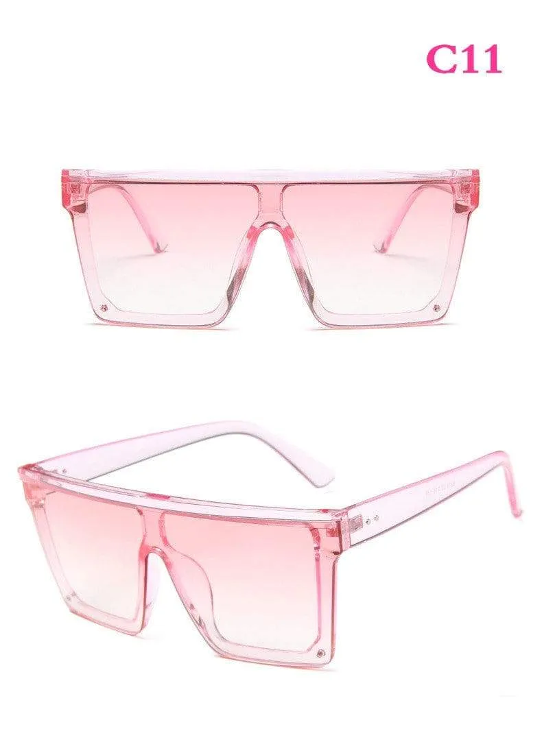 Square Oversized Sunglasses Women Gradient Glasses Women Luxury Brand Designer Outdoor Ladies UV400 Eyeglasses