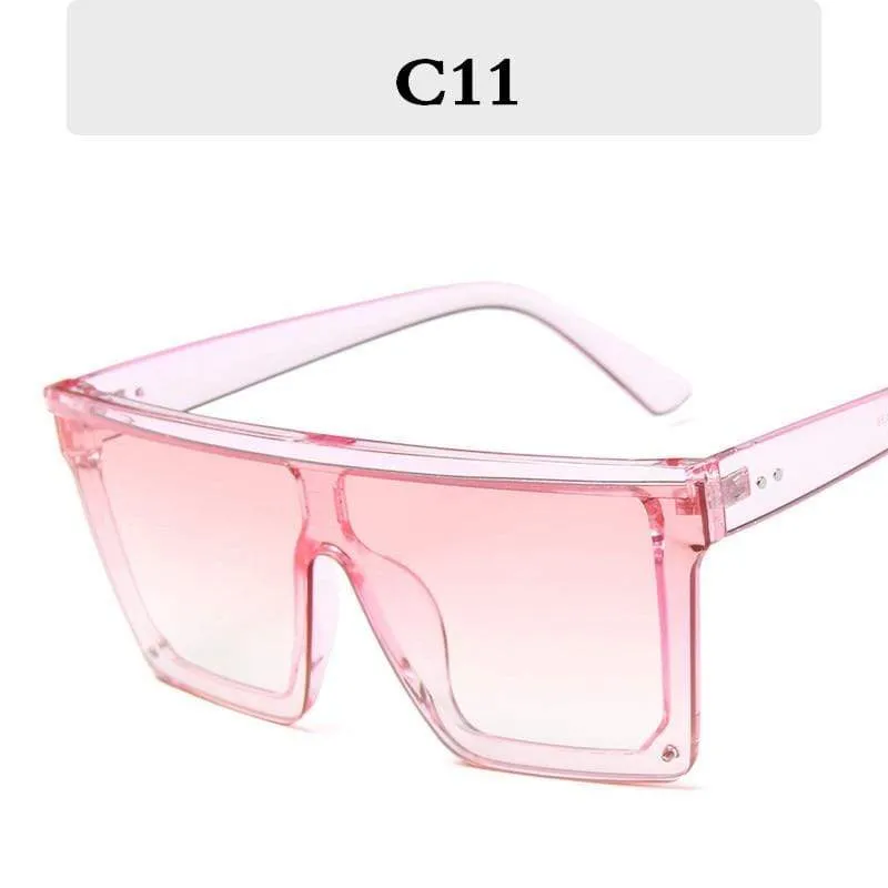 Square Oversized Sunglasses Women Gradient Glasses Women Luxury Brand Designer Outdoor Ladies UV400 Eyeglasses