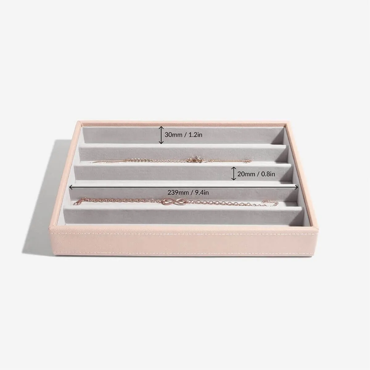 Stackers Classic Jewellery Box (5 Section Layer) - Blush