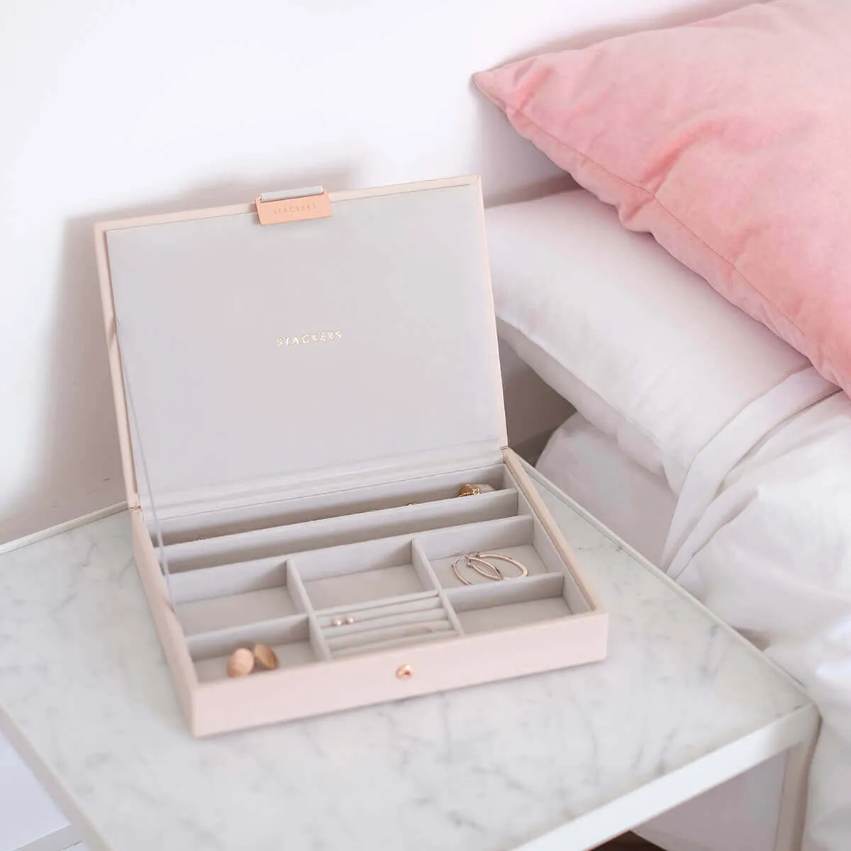 Stackers Classic Jewellery Box (Lid) - Blush Pink