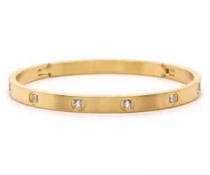 Star Bangle Narrow Gold Bracelet