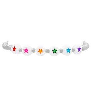 STARS BALL STRETCH BRACELET SILVER