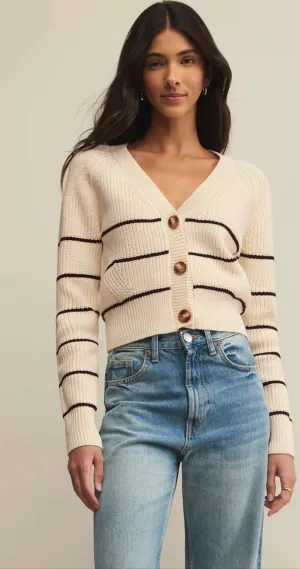 Stefi Stripe Cardigan Sea Salt