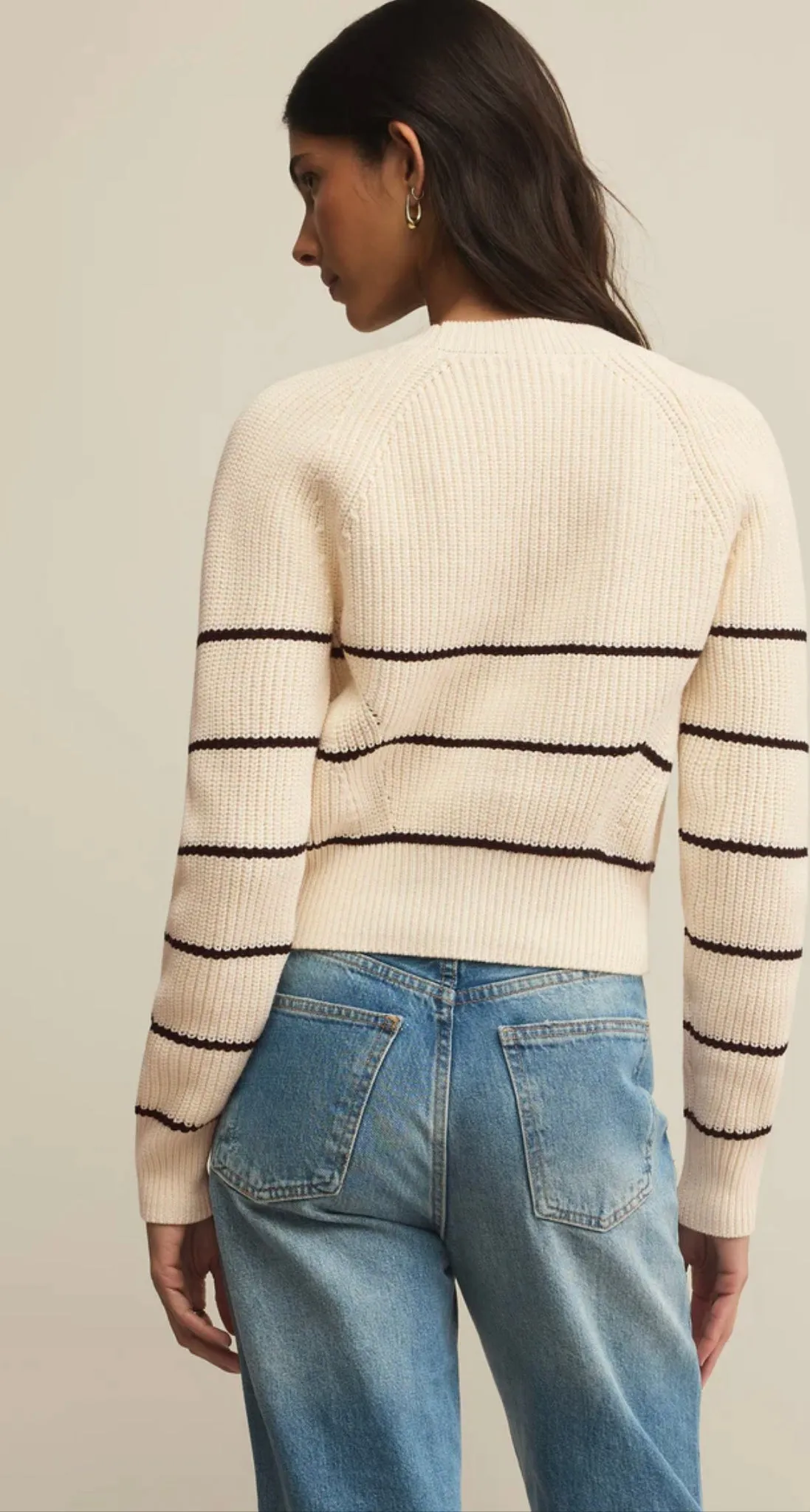 Stefi Stripe Cardigan Sea Salt